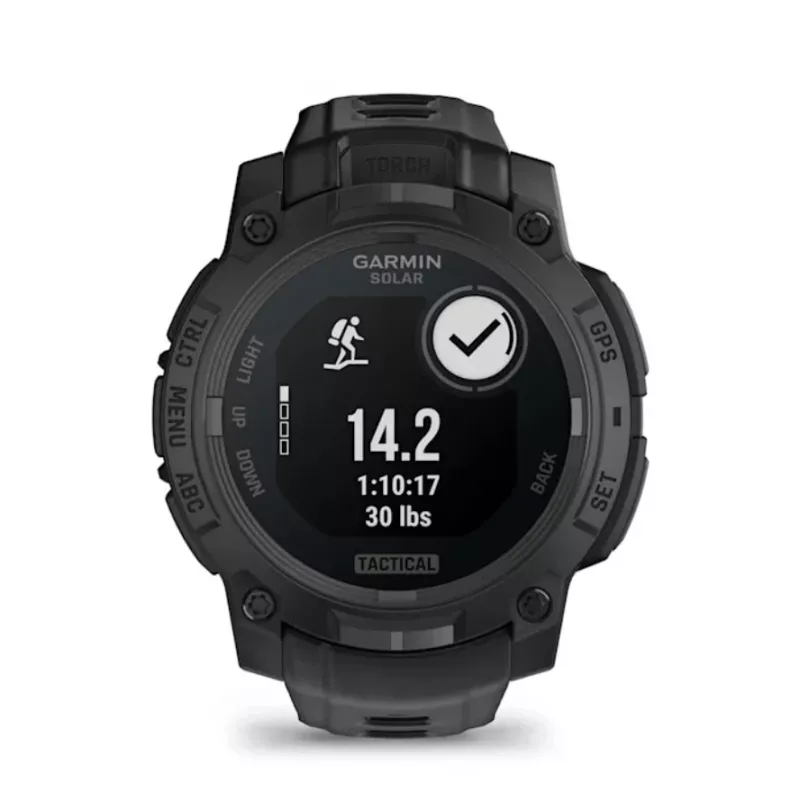 Smartwatch GARMIN Instinct 3 45mm Solar Tactical Edition čierny — 45 mm, solárne nabíjanie, GPS, merač tepovej frekvencie