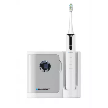 Vibračná zubná kefka BLAUPUNKT DTS711 – 5 režimov, 48 000 pohybov/min., vstavaná batéria, 4 hlavice, nabíjacia stanica s UV sterilizátorom