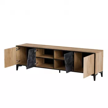 Cama 4D RTV skriňa OVO 180x38xV53 dub/betón