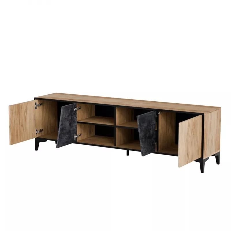 Cama 4D RTV skriňa OVO 180x38xV53 dub/betón
