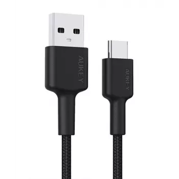 Kábel USB-C na USB-A Aukey CB-CA2, nylonový oplet, Quick Charge 3 A, 1 m