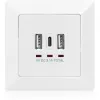 DIGITUS DA-70618 - USB výstup - USB, USB Type-C - 2 USB porty, 1 USB-C konektor samica - 3,1 A - RAL 9003, signálna biela