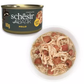 Mokré krmivo Agras Pet Foods Schesir 80 g — kura, bez obilnín, dospelé, všetky plemená