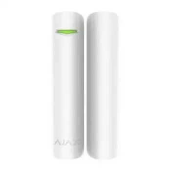 Ajax DoorProtect Plus bezdrôtový senzor dverí/okien, biela, batéria CR123A, 3V, 60 mesiacov životnosť batérie, 20×20×90 mm