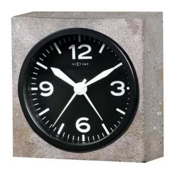 NeXtime nástenné hodiny 5167 Real Time Heavy Metal, 9,5x9,5x3,2 cm, nástenné, sivé