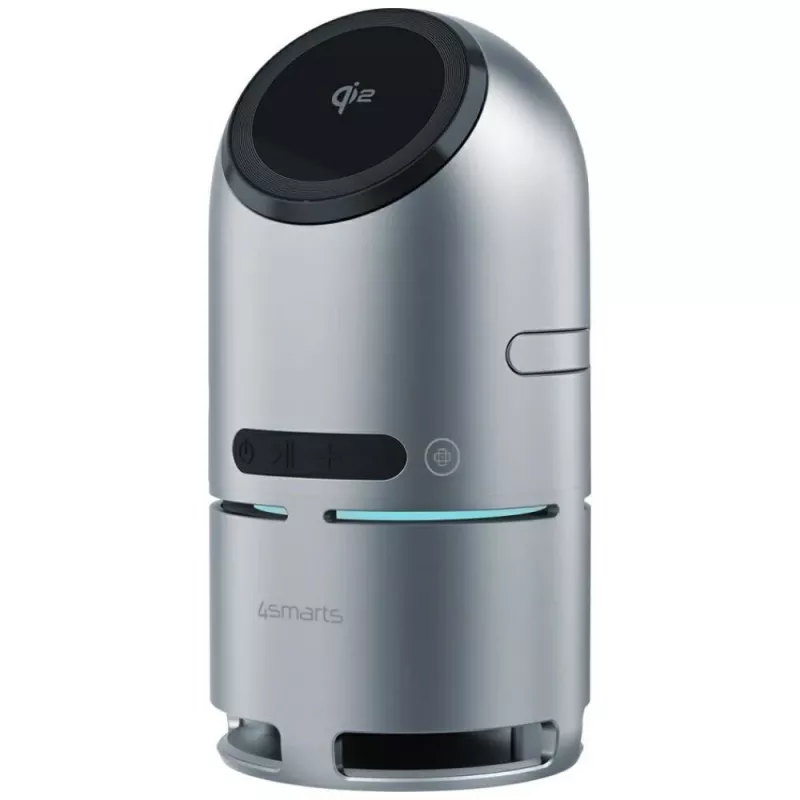 Dokovacia nabíjacia stanica ChargeBot Sound Qi2 sivá