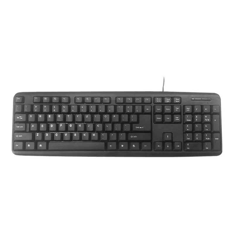 Klávesnica Gembird KB-U-103-RU kancelárska USB QWERTY anglická ruská čierna