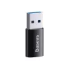 Adaptér Baseus Ingenuity USB Type-A (konektor samica) na USB Type-C (konektor samec) 10 Gbit/s, čierny, 14×22×8 mm