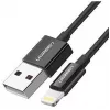 Ugreen 80822 US155 kábel k telefónu čierny 1 m USB A Lightning