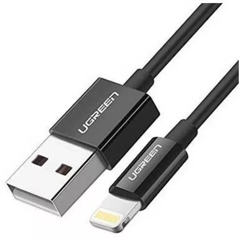Ugreen 80822 US155 kábel k telefónu čierny 1 m USB A Lightning