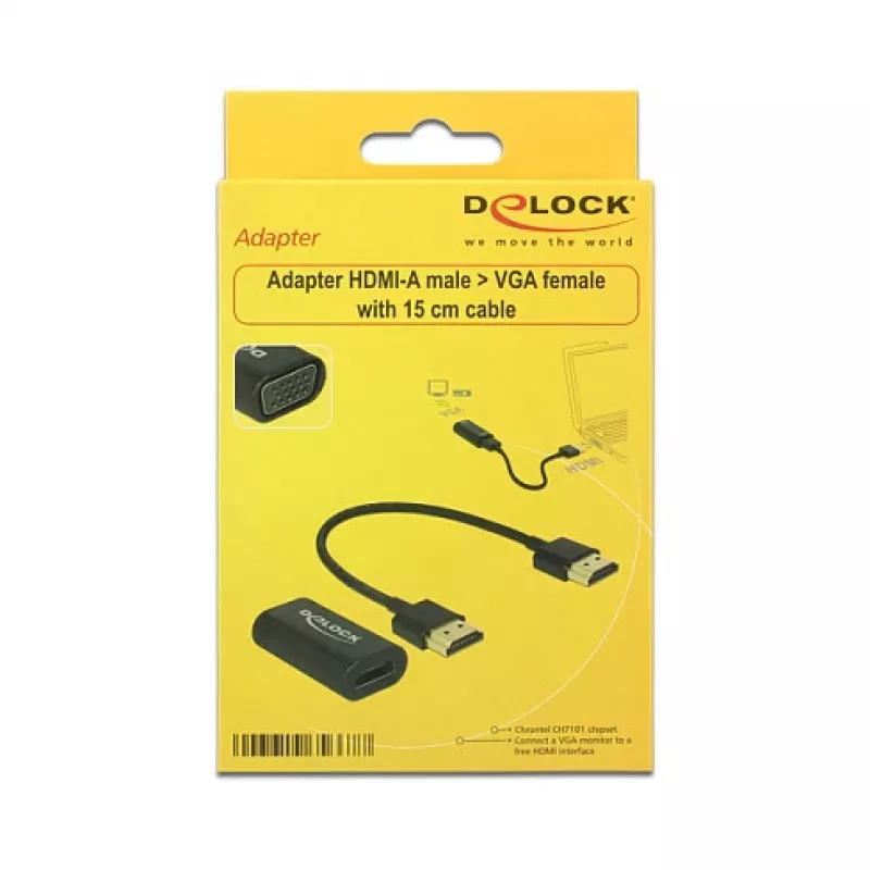 Kábel HDMI/VGA DeLOCK 65667 0,15 m
