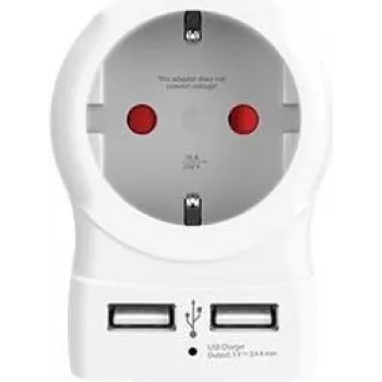 Skross 1500282 Medzizásuvka s USB biela (1500282)