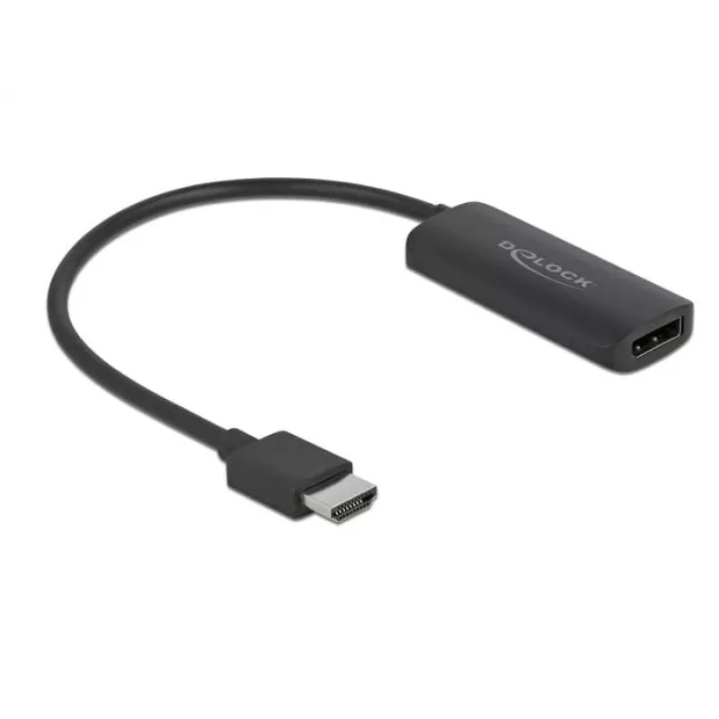 Adaptér HDMI-A konektor samec na DisplayPort konektor samica 4K 60 Hz DeLOCK 63206
