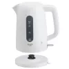 Elektrická kanvica Adler AD 1379w — 1,7 l, do 2200 W, biela, 360° podstavec, polypropylén