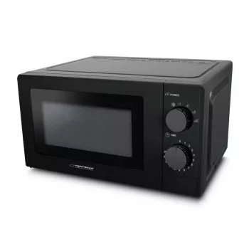 Sólo mikrovlnná rúra ESPERANZA ESTOFADO — 20 l, 700 W, 5 výkonových stupňov, 24,5 cm otočný tanier, čierna