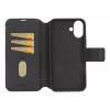 Kožené puzdro pre iPhone 16, čierne
