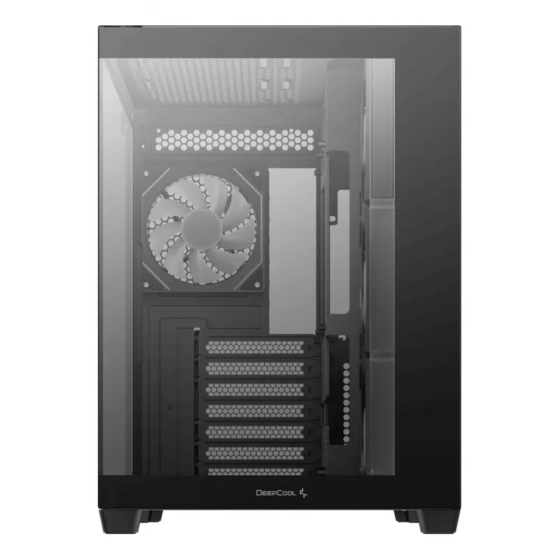 PC skriňa DeepCool CG530 4F Midi Tower čierna — tvrdené sklo, ATX/ITX/Micro ATX, 3x120mm ventilátory, USB-C