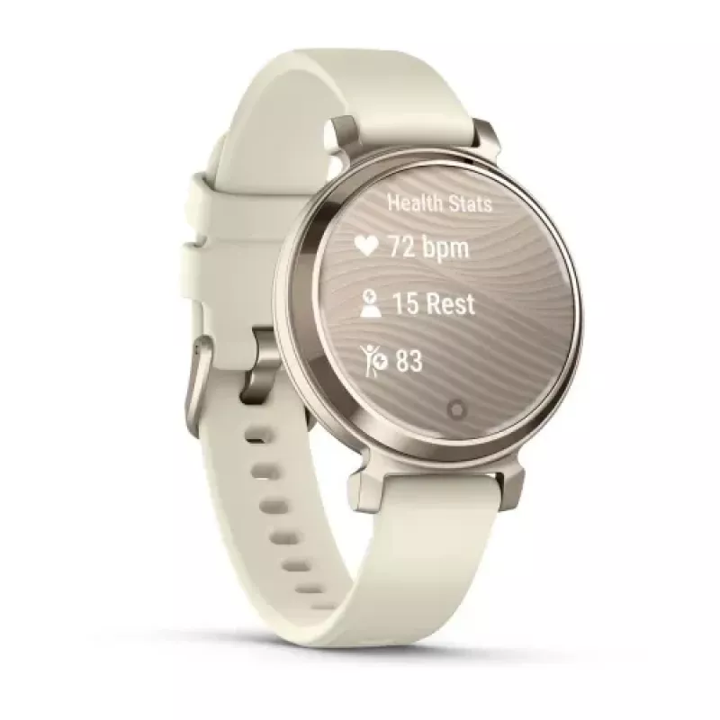 Garmin Lily 2 35 mm inteligentné hodinky s GPS, dotykový LCD displej 2,1 cm (0,84") 240 x 201, hliníkové puzdro, silikónový remienok Coconut, krémovo zlaté