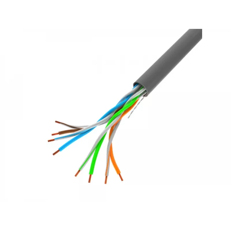 LANBERG sieťový kábel U/UTP Cat5e LCU5-10CC-0305-S, 305 m, CCA vodič, 24 AWG, sivý