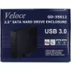 Inter-Tech Veloce GD-35612 - puzdro na disk - 3,5 palca (8,9 cm) - SATA 3 Gb/s - USB 3.0