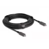 DeLOCK aktívny optický USB-C video + dáta + PD kábel 10 m čierny