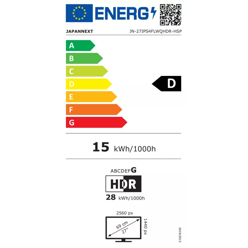 JAPANNEXT JN-27IPS4FLWQHDR-HSP 16:9 HDMI/DP WQHD - plochý displej (TFT/LCD)