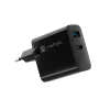 Káblová nabíjačka pre mobilné zariadenia NATEC NUC-2143, 45 W, USB-C PD 3.0 + USB-A QC 3.0, 110–240 V, čierna
