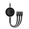 Baseus CAMJ010101 Bright Mirror 2 Series kábel USB 3v1, 66 W, 1 m, čierny