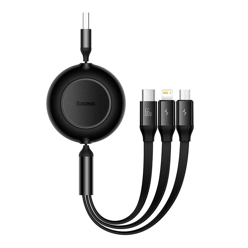 Baseus CAMJ010101 Bright Mirror 2 Series kábel USB 3v1, 66 W, 1 m, čierny