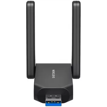 Wi‑Fi USB adaptér MERCUSYS MA72XH AX1800 s High‑Gain anténami, USB‑A Plug‑and‑Play