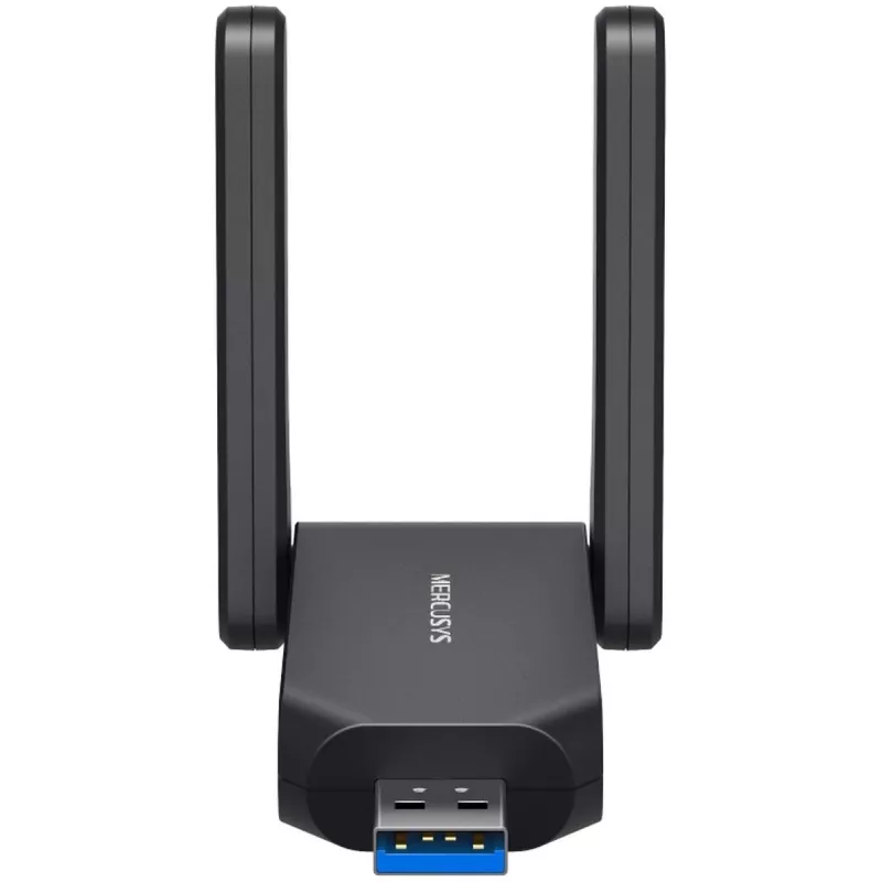 Wi‑Fi USB adaptér MERCUSYS MA72XH AX1800 s High‑Gain anténami, USB‑A Plug‑and‑Play