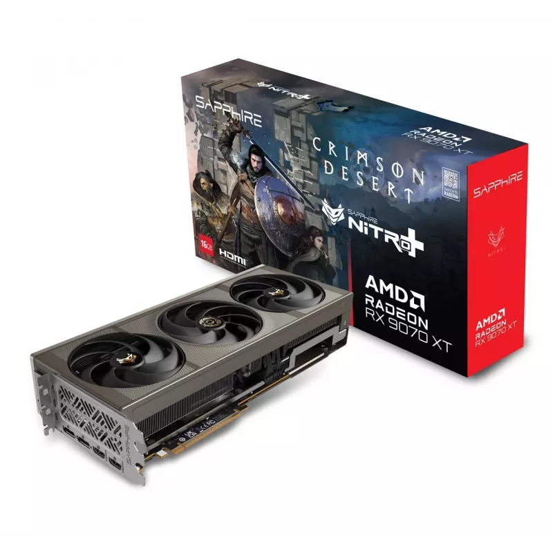 Grafická karta Sapphire NITRO+ Radeon RX 9070 XT OC Crimson Desert Edition — 16 GB GDDR6, 256-bit, PCIe 5.0