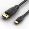 Vention USB-C na DisplayPort 8K kábel 2 m, USB Type-C na DP, čierny