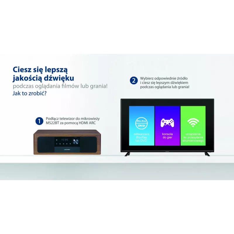 Prenosný Bluetooth reproduktor BLAUPUNKT MS22BT — bezdrôtový prenosný zvuk, Bluetooth pripojenie