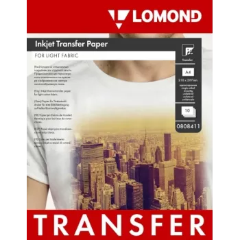 Lomond termotransferový atramentový papier A4, 10 listov, na svetlé látky