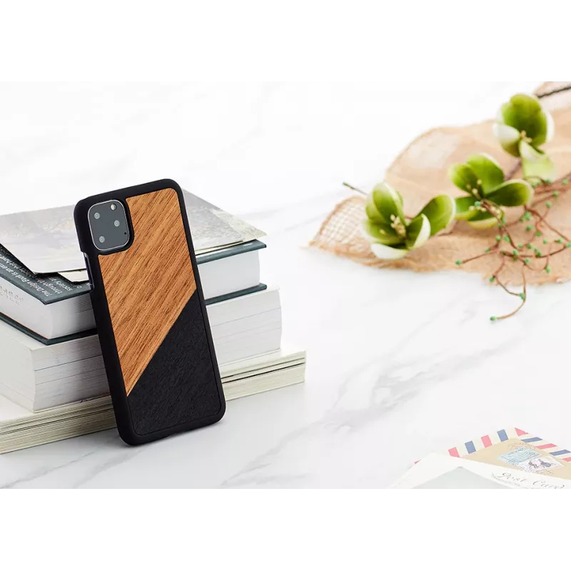 Puzdro na smartphone man and wood pre iPhone 11 Pro Max — Western čierna