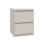 Nočný stolík top e shop MALWA M2 KASZMIR — 2 zásuvky, drevotrieska, kašmír, 300×300×400 mm