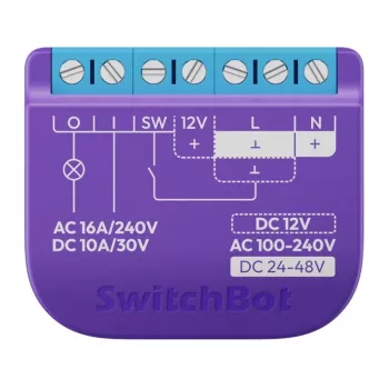 Smart reléový spínač SwitchBot Relay W5502300 bezpotenciálový kontakt na diaľkové ovládanie káblových zariadení