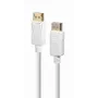 DisplayPort kábel Gembird CC-DP2-6-W – DisplayPort na DisplayPort, 1,8 m, biely