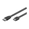 Wentronic Goobay HDD eSATA kábel 1,5 Gbit/s / 3 Gbit/s / 6 Gbit/s, čierny, 0,5 m – SATA L-typ konektor samec > eSATA I-typ konektor samec (93246)