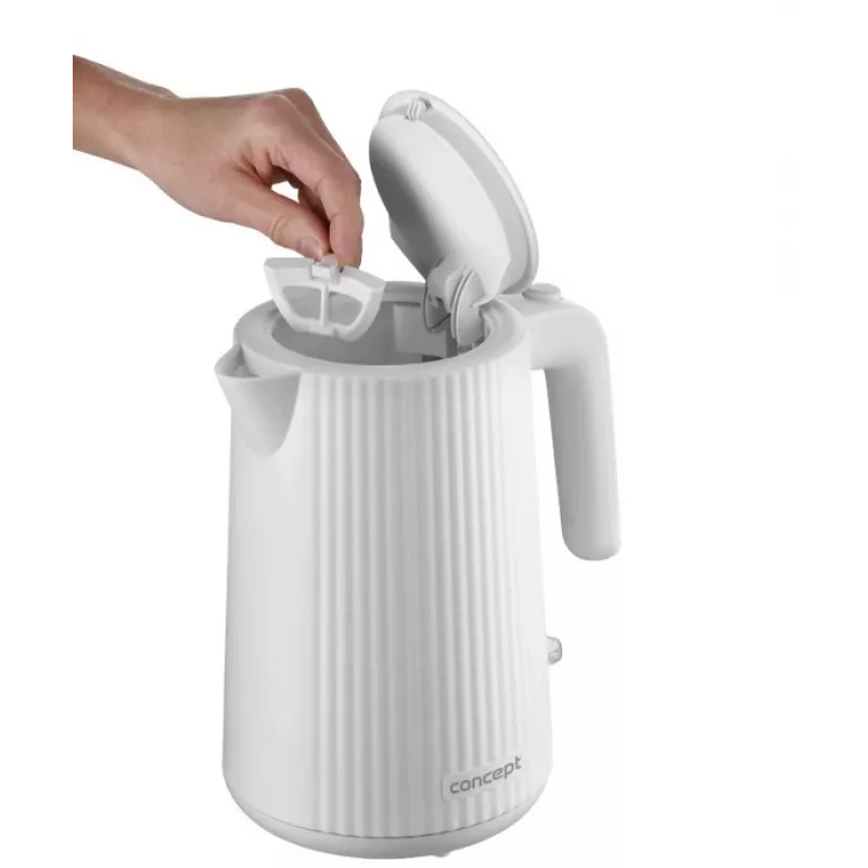 Rýchlovarná kanvica Concept Solution RK2390, plastové puzdro, 1,7 L, biela