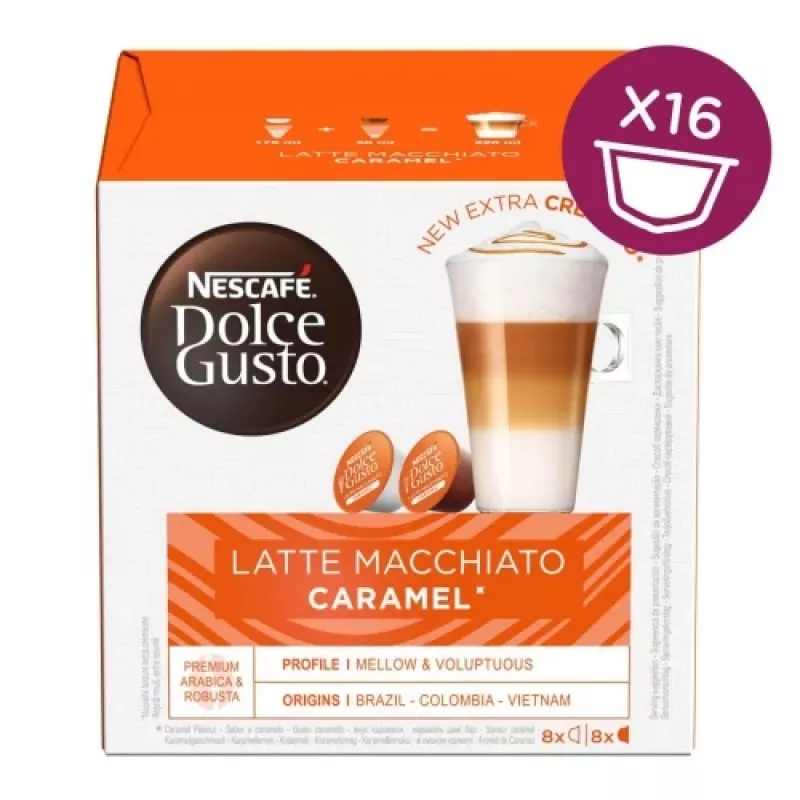 Nescafe Dolce Gusto Caramel Latte Macchiato káva, 16 kapsúl