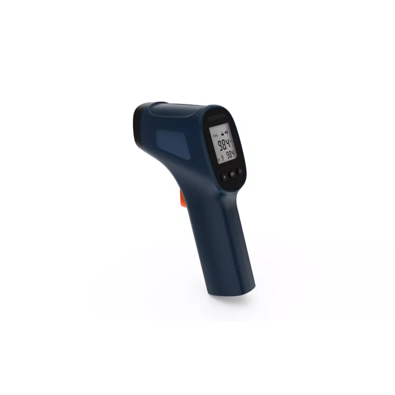 Bezkontaktný teplomer Motorola TE-93 modrý čelný AA batéria