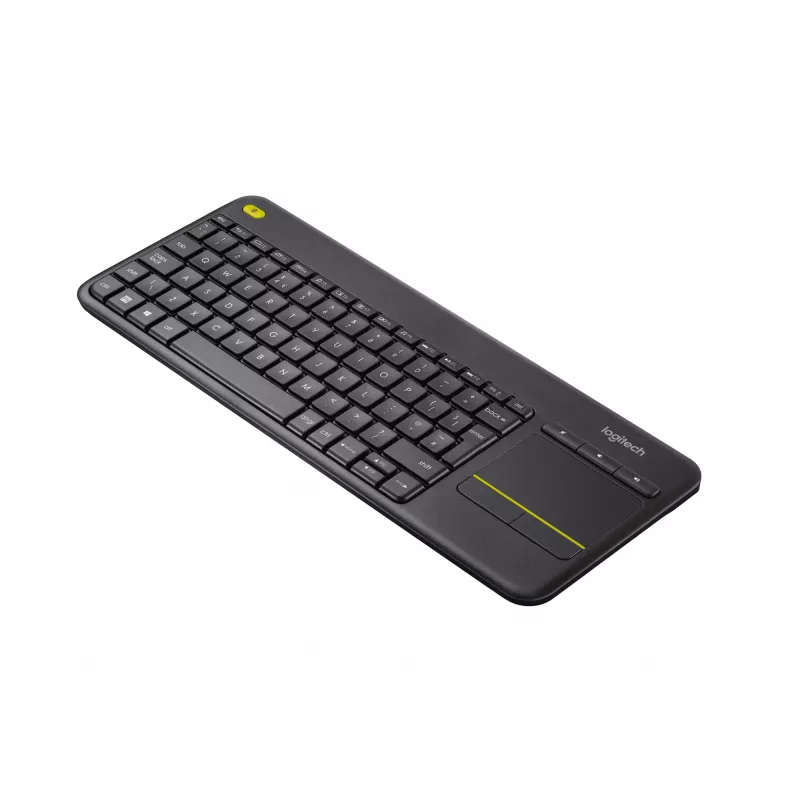 Logitech Wireless Touch Keyboard K400 Plus - klávesnica - s touchpadom - bezdrôtová - 2,4 GHz - Belgicko - čierna