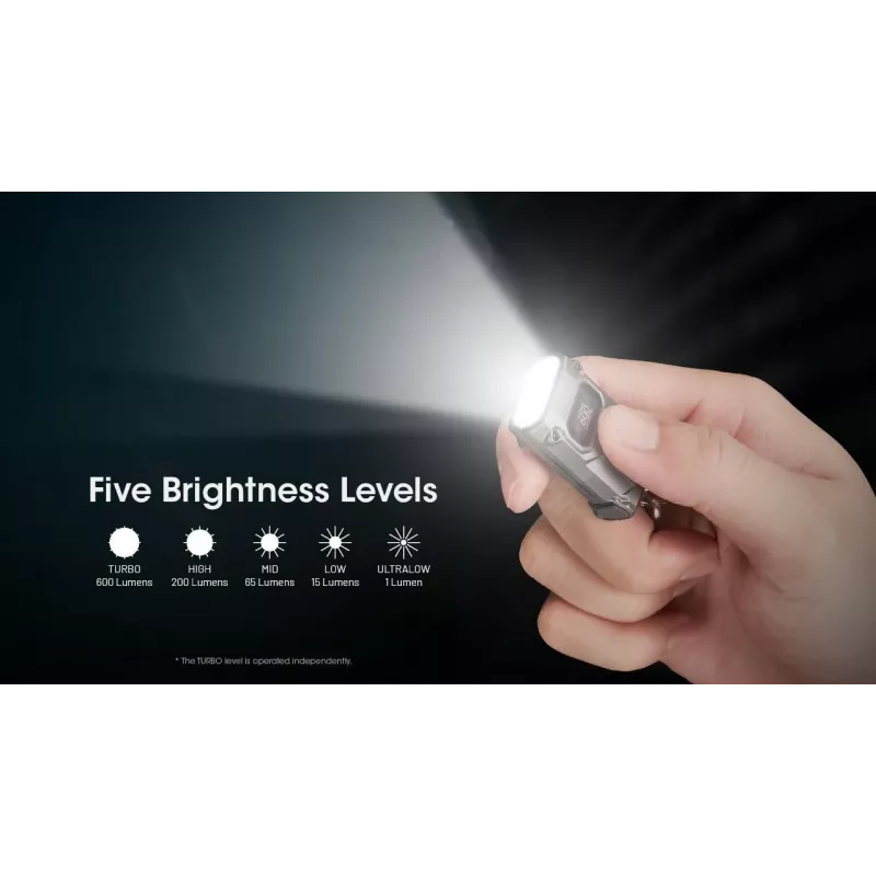 Prívesková baterka Nitecore TINI3 čierna 600 lm USB nabíjateľná