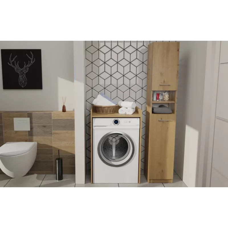 Top e Shop POLA skrinka do práčovne pre práčku – artisan dub