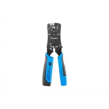 Lanberg NT-0203 krimpovacie kliešte na káble krimpovací nástroj čierna, modrá