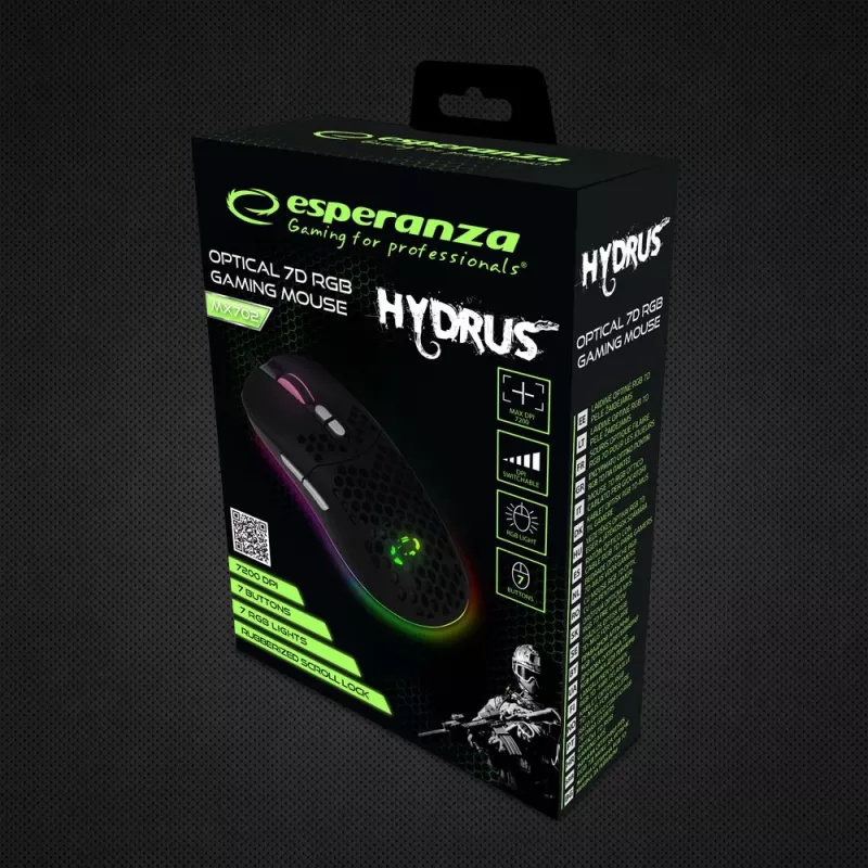 Esperanza EGM702 myš pravácka USB optická 7200 DPI