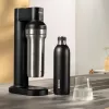 Fľaša na karbonizáciu BRITA 650 ml, nehrdzavejúca oceľ, čierna, vhodná do umývačky