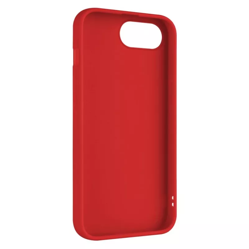 FIXED zadný kryt na mobil pre Apple iPhone 16e, guma, červený, tenké ochranné puzdro